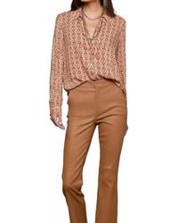 L'Agence - Holly Long Sleeve Button Down Blouse - Lyst