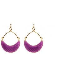 Avenue Chic - Half Moon Python Earrings - Lyst