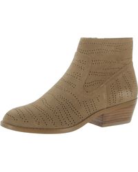 1.STATE - Renna Suede Round Toe Ankle Boots - Lyst