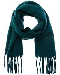 Vince - Lofty Solid Leather-Trim Wool & Alpaca-Blend Scarf - Lyst