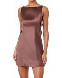 Astr - Kinsey Satin Bow Mini Dress - Lyst