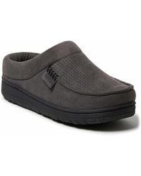 Dearfoams - Brendan Perforated Moccasin Toe Clog House Shoe Slipper - Lyst