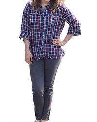 Umgee - Plaid Button Up Top - Lyst
