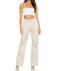 SER.O.YA - Distressed Straight-Leg Jeans - Lyst