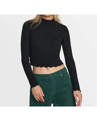 RVCA - Saved Long Sleeve Crop Top - Lyst
