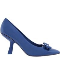 Ferragamo - Ferragamo Vara Bow Slip-On Pumps - Lyst