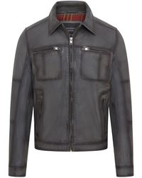 Infinity Leather - Classic Leather Biker Jacket - Lyst