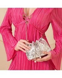 Fashnzfab - Pearl Tip Chain Mini Sequin Crossbody Bag - Lyst