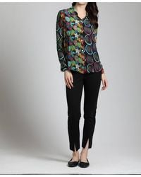 Apny - Mixed Pattern Printed Button-Up Blouse - Lyst