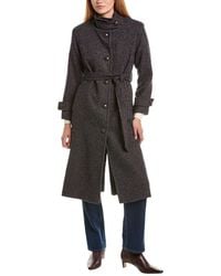 Sam Edelman - Stand Collar Wrap Wool-Blend Coat - Lyst