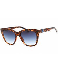 Calvin Klein - 54 Mm Tortoise Sunglasses - Lyst