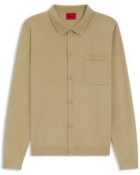 HUGO - Regular-Fit Jacket With Ribbed Trims - Lyst
