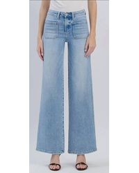 Flying Monkey - High Rise Patch Pocket Wide Leg Jean - Lyst