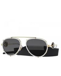 Versace - Aviator Full Rim, With A/ Frame And Dark With Neck Strap Lens - Lyst