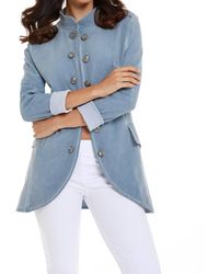 French Kyss - Amina Long Button Jacket - Lyst