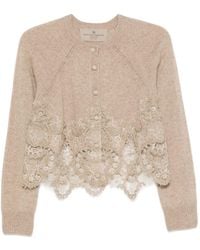 Ermanno Scervino - Lace-Trimmed Cardigan - Lyst