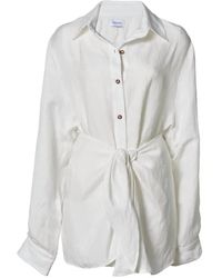 Anemos - L. A. Button Down Mini Wrap Dress - Lyst