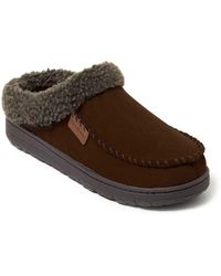 Dearfoams - Microsuede Moccasin Toe House Shoe Clog Slipper - Lyst