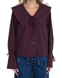 Things Between - Sylvette Checkered Top - Lyst