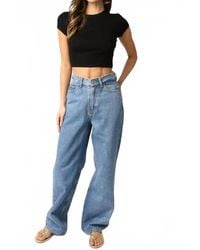 Olivaceous - Miami Fitted Ribbed Short Sleeve Crop Top - Lyst