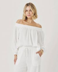 Splendid - Ava Gauze Off-Shoulder Top - Lyst