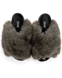 Roam - Mink Cloud Faux Fur Slippers - Lyst