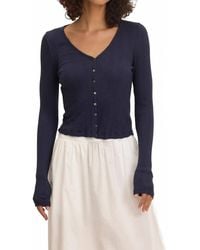 Velvet By Graham & Spencer - Drew Button Up Cardigan - Lyst