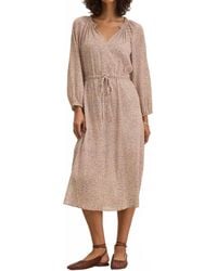 Velvet By Graham & Spencer - Lima Printed Crinkle Cotton Gauze Midi Dress - Lyst