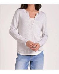 Elan - Angela V-Neck Layered Sweater - Lyst