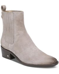 Sam Edelman - Bronson Boots Block Heel Ankle Bootie Htat1276 - Lyst