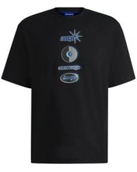 HUGO - Cotton-Jersey T-Shirt With Seasonal Artwork - Lyst