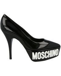 Moschino - Patent Leather Logo Pumps - Lyst