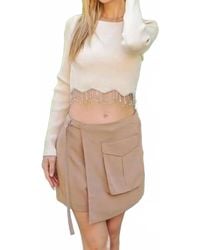Strut & Bolt - Mini Buckle Tie Wrap Tailored Skort - Lyst