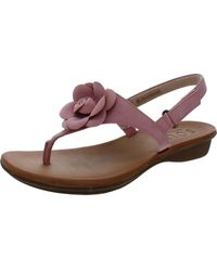SOUL Naturalizer - Sing 2 Faux Leather Thong Slingback Sandals - Lyst