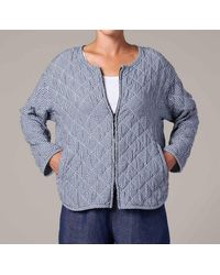 cut-loose - Crinkle Check Quilt Bomber Jacket - Lyst