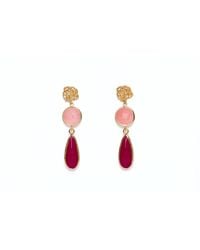 Avenue Chic - Rose Teardrop Earrings - Lyst