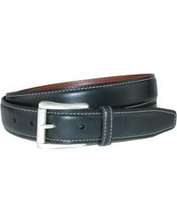 CrookhornDavis - Ciga Calfskin Leather Casual Belt With Contrast Stitch - Lyst