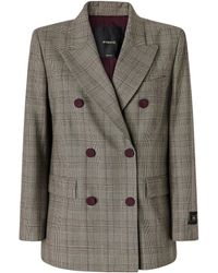 Pinko - Prince Of Wales Check Wool-Blend Blazer - Lyst