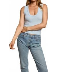 PERFECTWHITETEE - Khara Crispy Cotton U-Neck Tank Top - Lyst