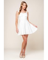 TRUEDAMES - Last Your Chance Denim Woven Mini Dress - Lyst