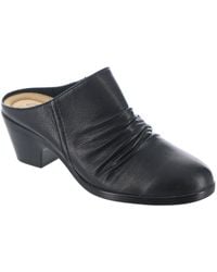 Clarks - Emily Charm Slip On Leather Clogs - Lyst