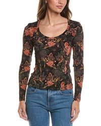 Ulla Johnson - Aris Jersey U-Neck Top - Lyst