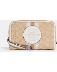 COACH - Dempsey Boxy Cosmetic Case 20 In Signature Jacquard With Stripe And Coach Patch - Lyst