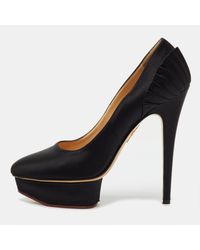 Charlotte Olympia - Satin Dolly Platform Pumps - Lyst