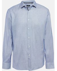 BOSS - Patterned Cotton Button Up Shirt - Lyst