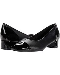 Trotters - Daisy Pumps Leather Square Toe Block Heel Fzp479 - Lyst