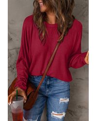 TRUEDAMES - Full Size Round Neck Long Sleeve T-Shirt - Lyst