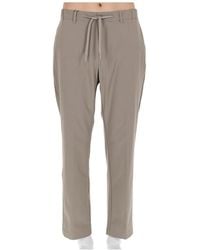 Herno - Relaxed Fit Dove Trousers With Elastic Waist And Drawstring - Lyst