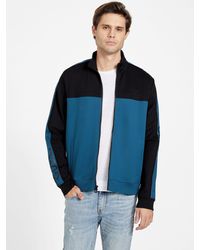Guess Factory - Don Color-block Logo Tape Active Zip Jacket - Lyst