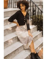 TRUEDAMES - A Floral-Print Woven Midi Skirt - Lyst